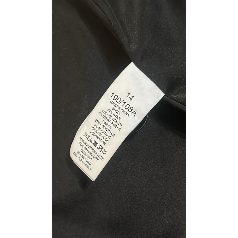Kate Spade Blazer Jacket Tinsel Metallic Sequel Tweed Black Sz 14 Designers‎ - Picture 11 of 15